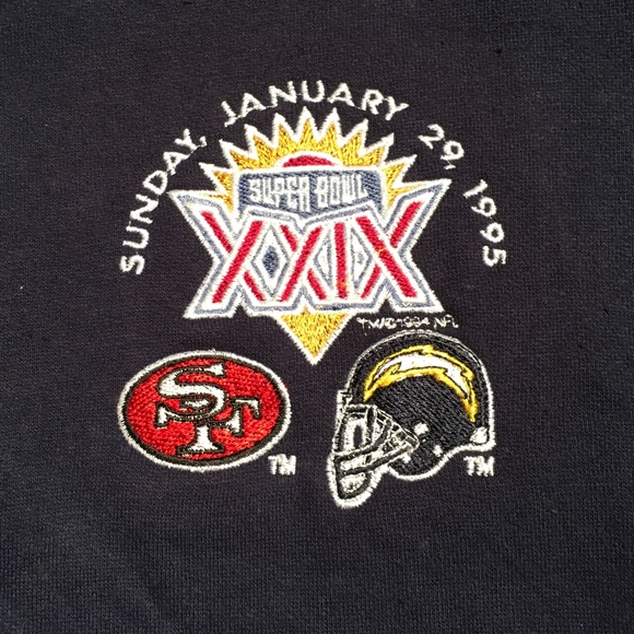 Sweatshirt Super Bowl XXIX 49ers vs Chargers NFL - Picture 2 of 2
